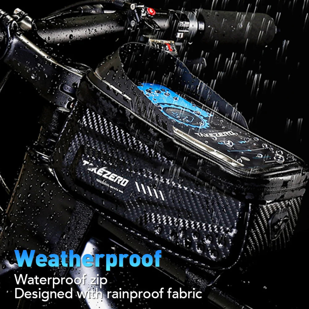 NEWBOLER Bicycle Bag Waterproof Touch Screen Cycling Bag Top Front Tube Frame MTB Road Bike Bag 6.9 Phone Case Bike Accessories