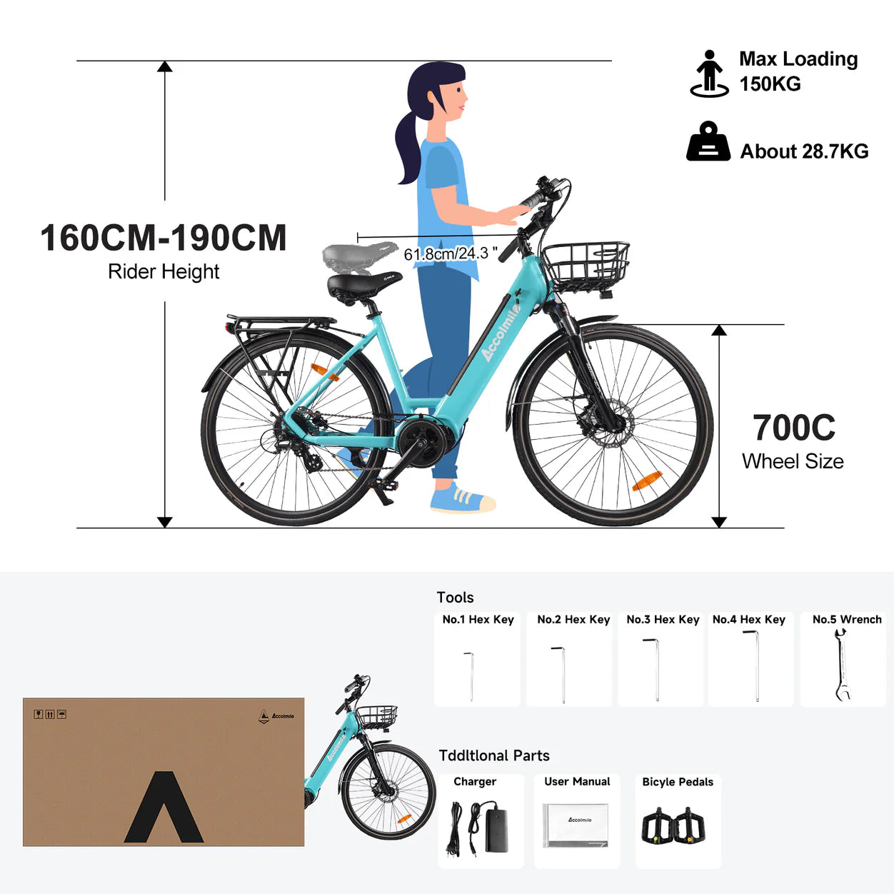 ACCOLMILE ANTELOPE 1S STEP-THRU ELECTRIC BIKE - UK - Pogo Cycles