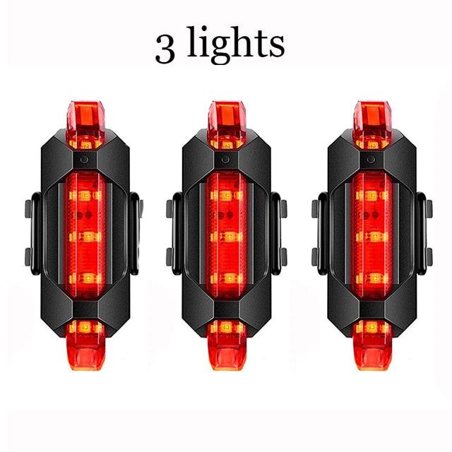 Bike Bicycle Light USB LED Rechargeable Headlight Set Rainproof Cycling Front Back Headlight Lamp Bicycle Warning Flashlight - Pogo Cycles