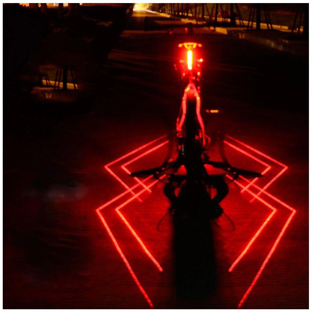 Bike Rear Light Laser Line Warning Lamp Waterproof Seatpost LED Light USB Rechargeable MTB Road Bicycle Taillight - Pogo Cycles