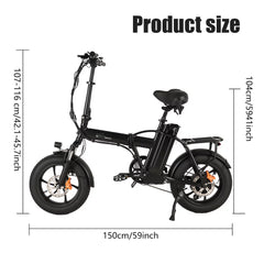 CMACEWHEEL AC16 Folding Electric Bike - UK - Pogo Cycles