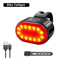 Cycling Bicycle Front Rear Light Set Bike USB Charge Headlight Light MTB Waterproof Taillight LED Lantern Bicycle Accessories - Pogo Cycles