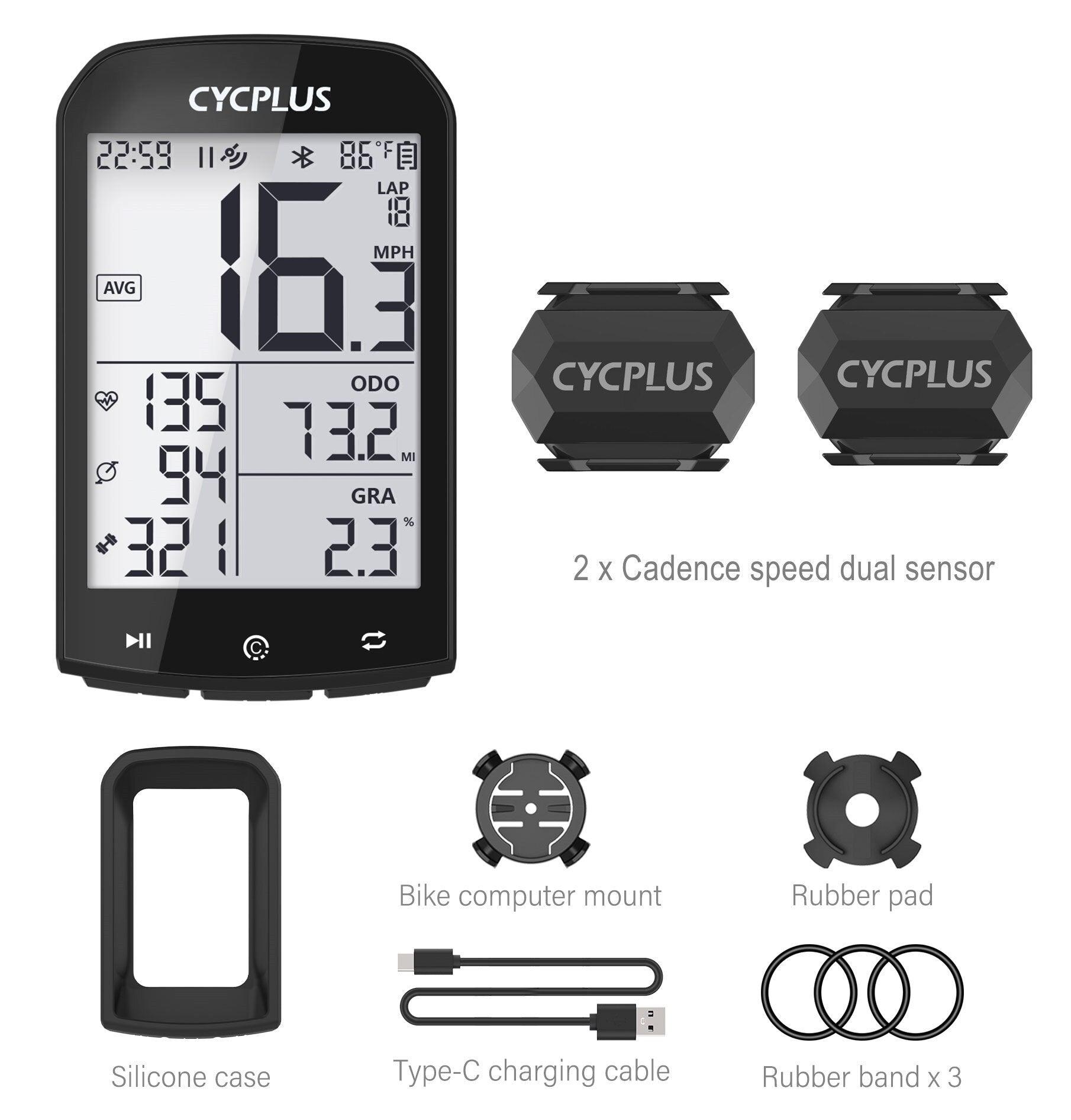 CYCPLUS M1 Cycling GPS Bicycle Speedometer Bike Computer Bluetooth 4.0 ANT+ IPX6 Odometer Bike Accessories - Pogo Cycles