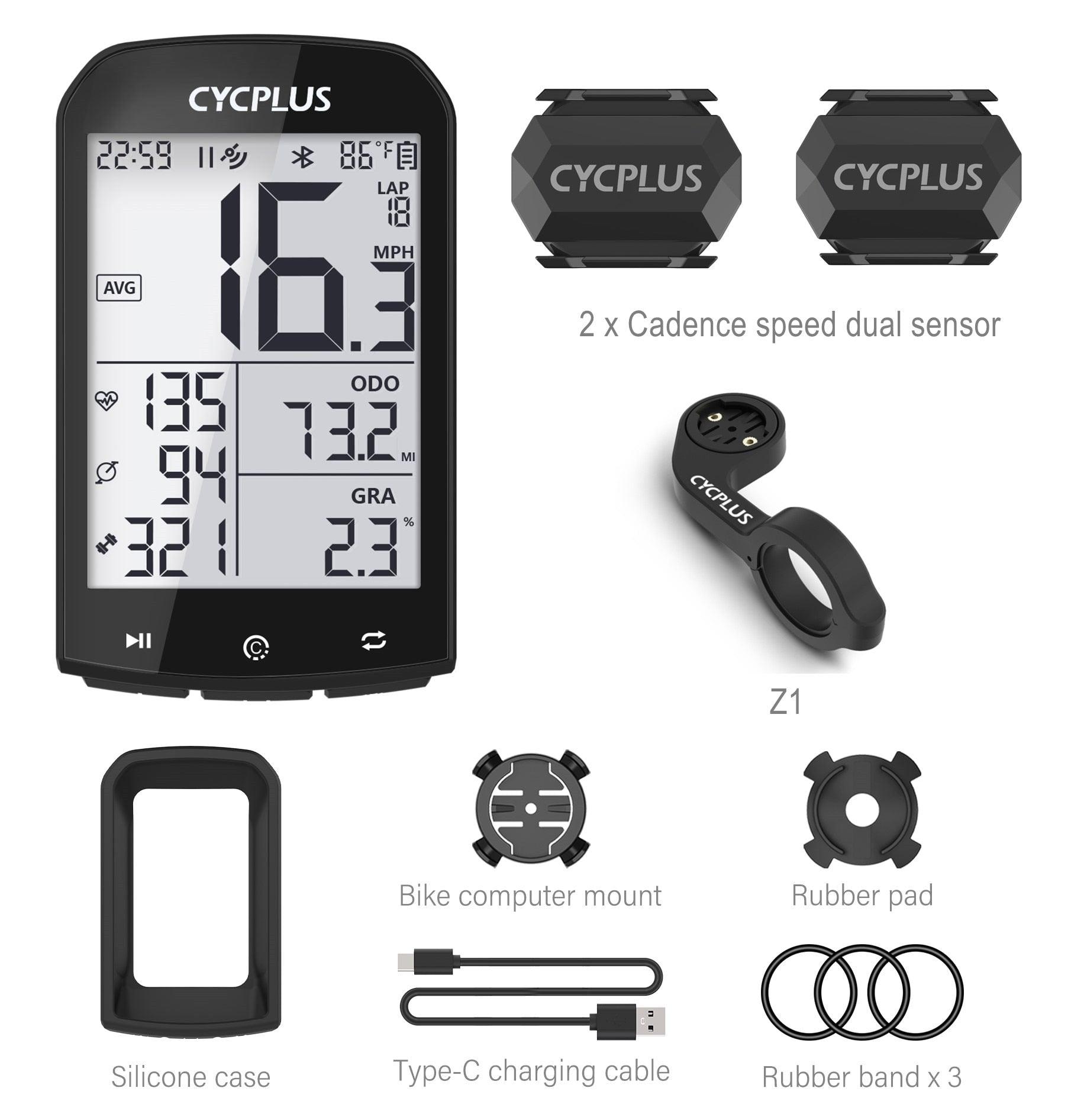 CYCPLUS M1 Cycling GPS Bicycle Speedometer Bike Computer Bluetooth 4.0 ANT+ IPX6 Odometer Bike Accessories - Pogo Cycles