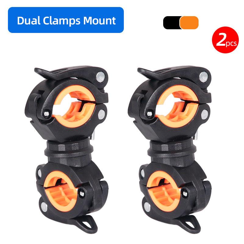 Deemount Bicycle Light Bracket Bike Lamp Holder LED Torch Headlight Pump Stand Quick Release Mount 360 Degree Rotatable HLD-211 - Pogo Cycles