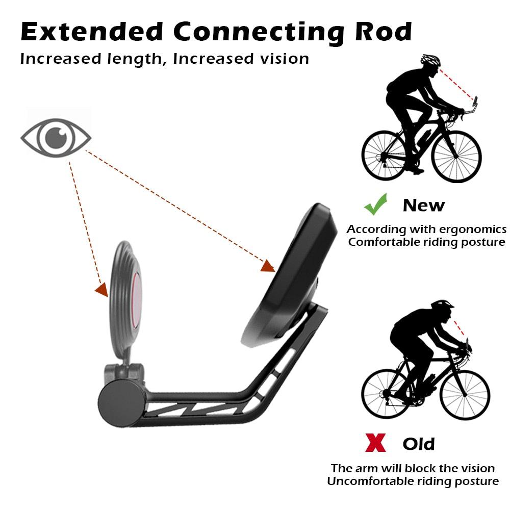 Easy Do Bicycle Handlebar Rear View Mirror 360 Rotate - Pogo Cycles