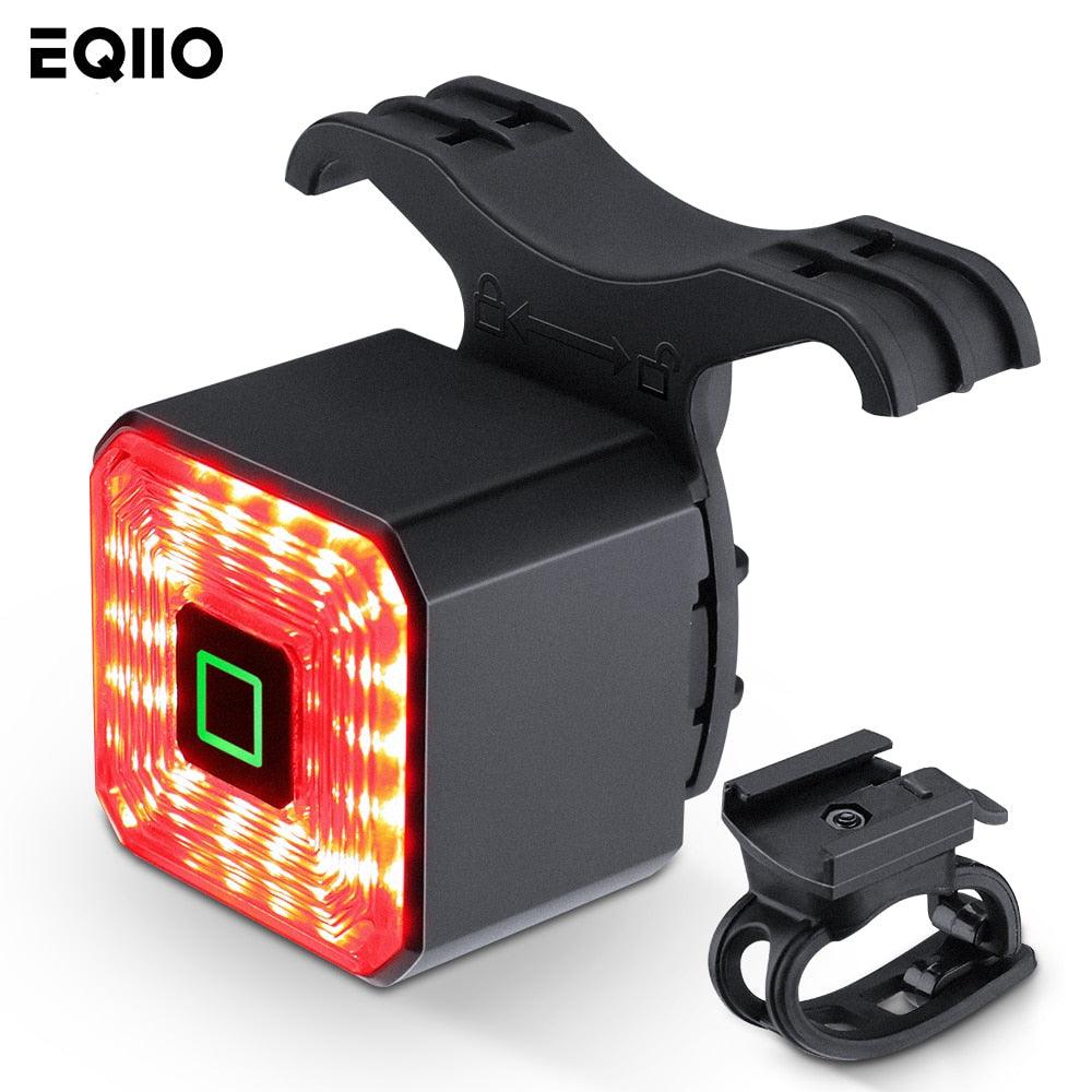 Eqiio Bicycle Smart Brake Tail Light USB Charging Safety Rear Light Warning IPX4 Waterproof Light MTB Lamp Road Bike Accessories - Pogo Cycles