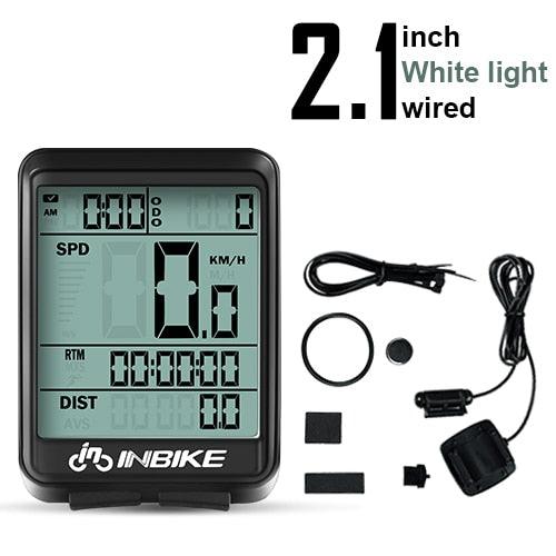 INBIKE Rainproof MTB Bike Computer Bicycle Speedometer Wireless Wired Odometer Cycling Watch LED Screen Measurable Watch IC321 - Pogo Cycles