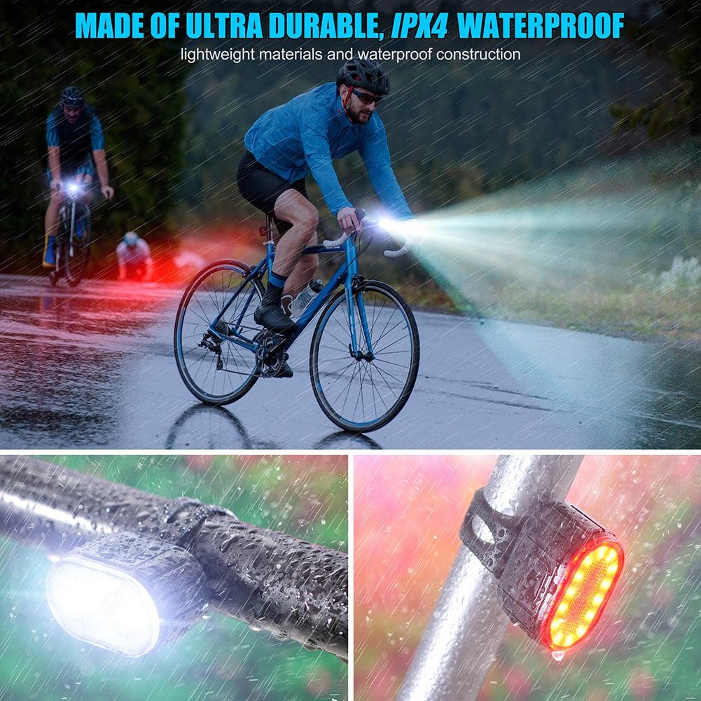 LED Bike Taillight Bicycle Front Rear Light USB Rechargeable Safety Warning Bike Headlight Lamp Safety Bicicleta Для Велосипеда - Pogo Cycles