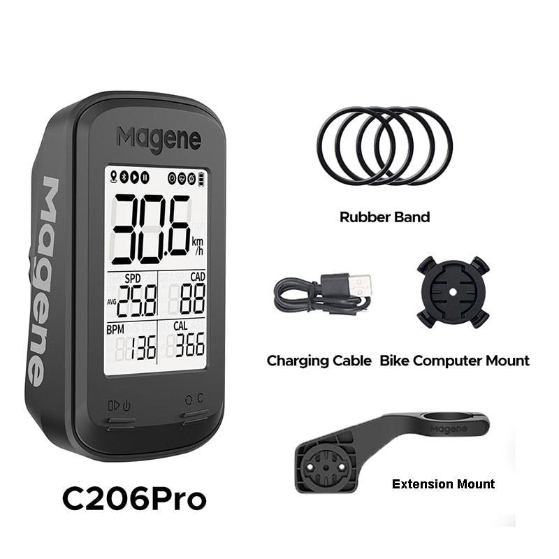 Magene C206 Pro Bike Computer Wireless GPS Speedometer Waterproof Road MTB Bicycle Bluetooth ANT with Cadence Cycling Sensor - Pogo Cycles