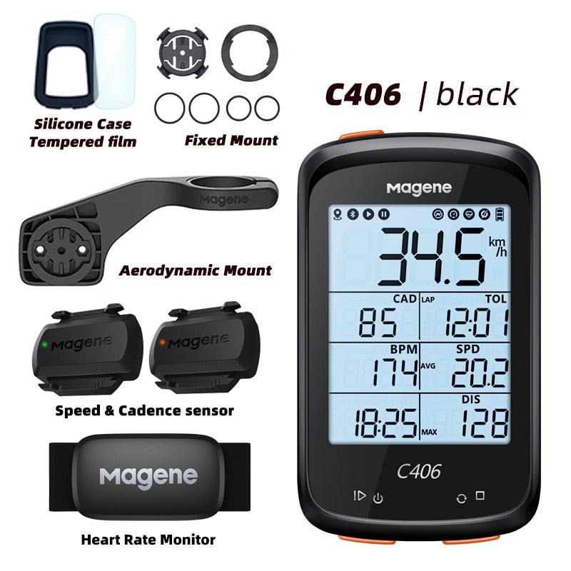 Magene C406 Bike GPS Computer C406 Pro MTB Road Cycle Smart Wireless Waterproof Speedometer Bicycle Odometer Stra - Pogo Cycles