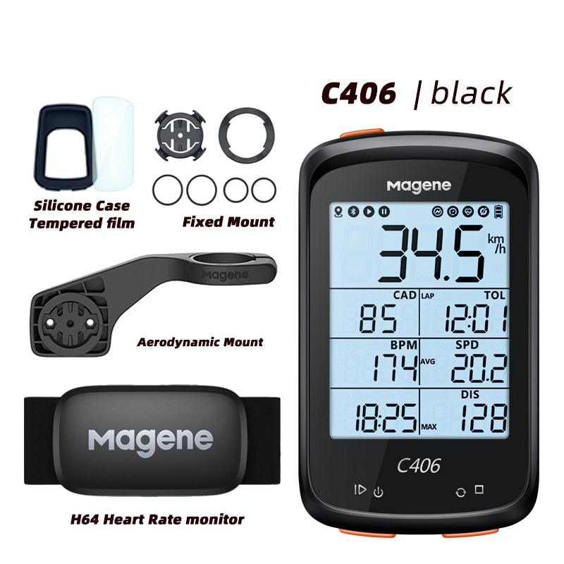 Magene C406 Bike GPS Computer C406 Pro MTB Road Cycle Smart Wireless Waterproof Speedometer Bicycle Odometer Stra - Pogo Cycles