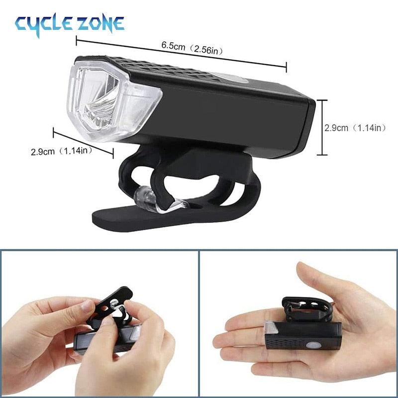 MTB Front Rear Bicycle Bike Lights Set Mountain Bike Night Cycling Headlight USB LED Safety Warning Taillight Bike Accessories - Pogo Cycles