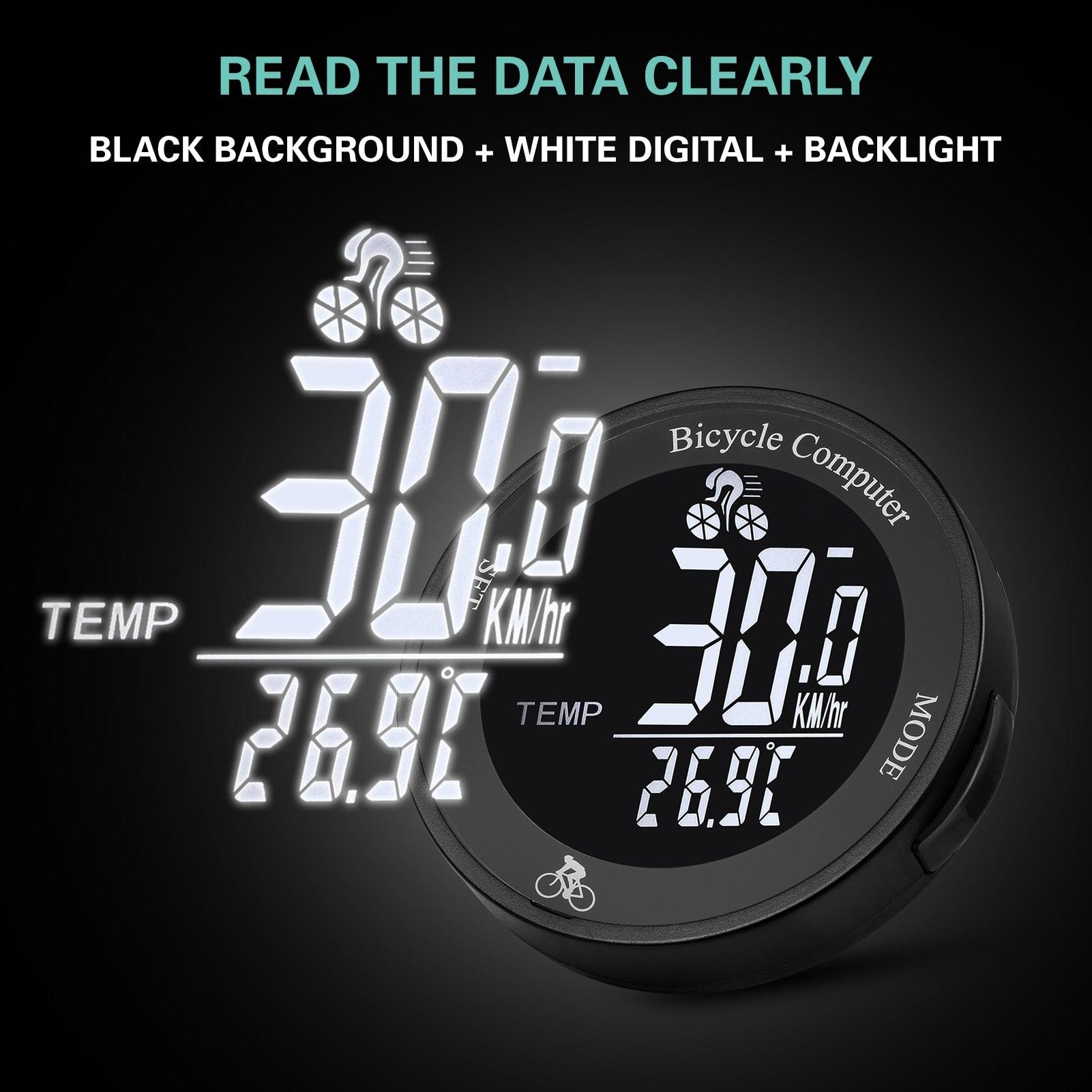 New Wireless Bike Computer Waterproof Bicycle Odometer Multifunctional LCD Screen Cycling Speedometer Mountain Bike Speedo Meter - Pogo Cycles