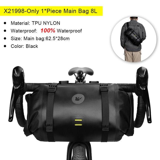 Rhinowalk Bike Handlebar Bag Waterproof Big Capacity 4L-12L Frame Front Tube Cycling Bag Trunk Pannier Bike Accessories - Pogo Cycles