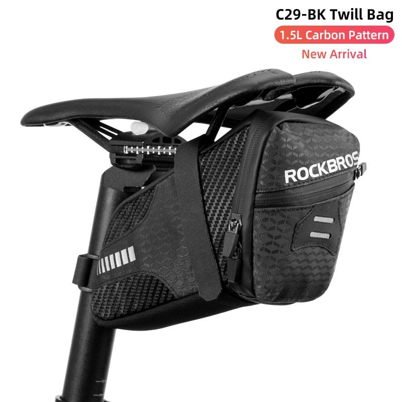 ROCKBROS 3D Shell Bike Bag Rainproof Saddle Bag Reflective Bicycle Bag Shockproof Cycling Rear Seatpost Bag MTB Bike Accessories - Pogo Cycles