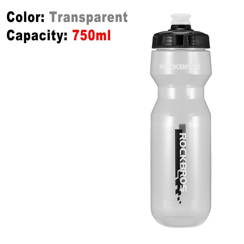 ROCKBROS 750ml Bicycle Water Bottle Food Grade Sports Fitness Running Riding Camping Hiking Kettle Leak-proof Bike Bottle Cage - Pogo Cycles