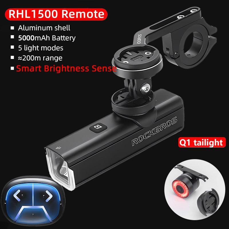 ROCKBROS Bike Light Headlight Bicycle Handlebar Front Lamp MTB Rode Cycling USB Rechargeable Flashlight Safety Tail Light - Pogo Cycles