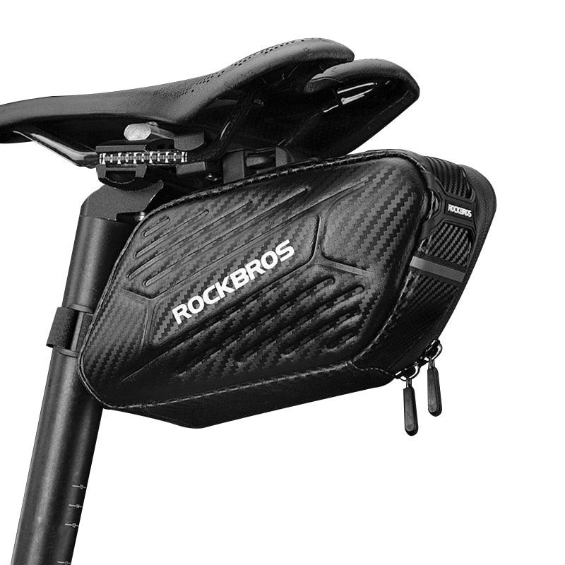 ROCKBROS1.7L Bicycle Bag Waterproof Rear Large Capatity Quick Release Seatpost Shockproof Double Zipper Rear Bag Accessories - Pogo Cycles