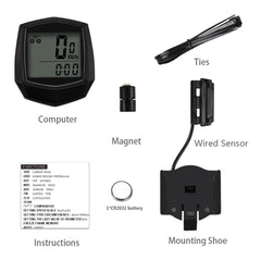 Universal Bicycle Computer Wired Speedometer Digital Waterproof Magnet Sensor Cycling Odometer Multi-Function Bike Accessories - Pogo Cycles