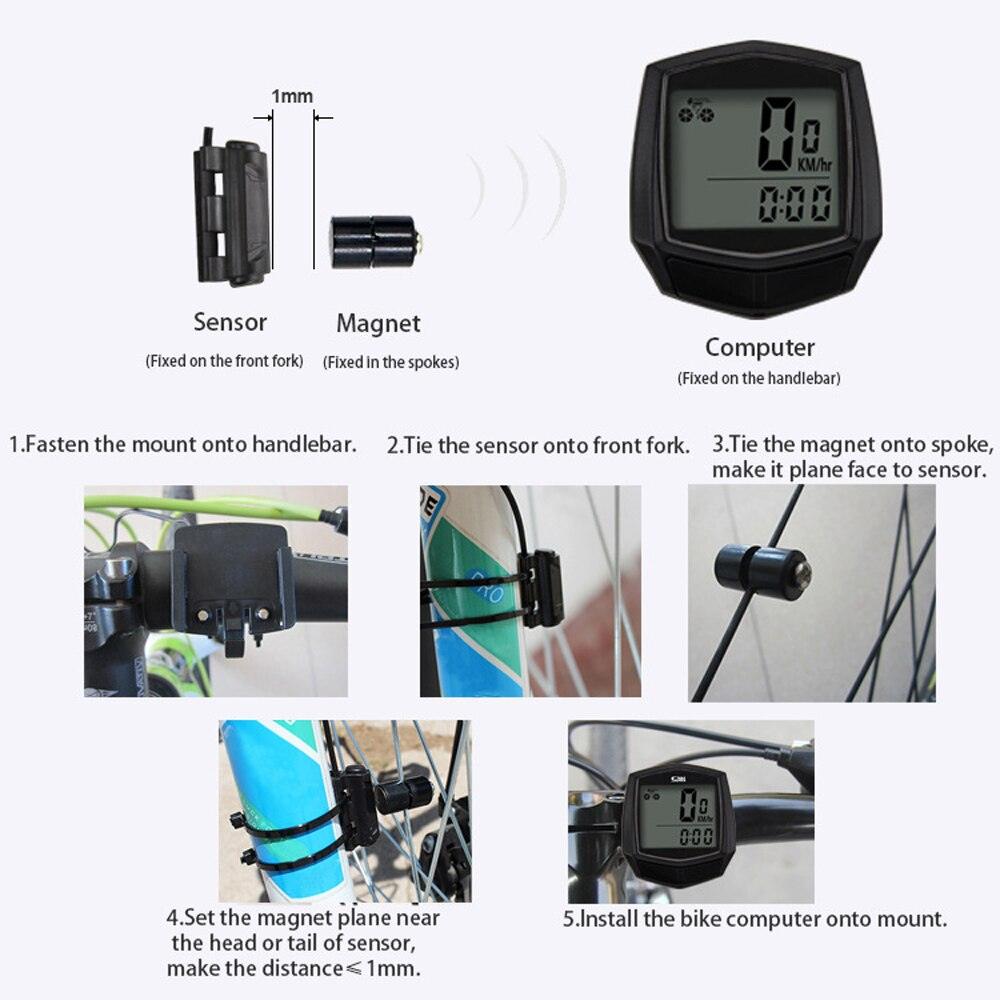 Universal Bicycle Computer Wired Speedometer Digital Waterproof Magnet Sensor Cycling Odometer Multi-Function Bike Accessories - Pogo Cycles