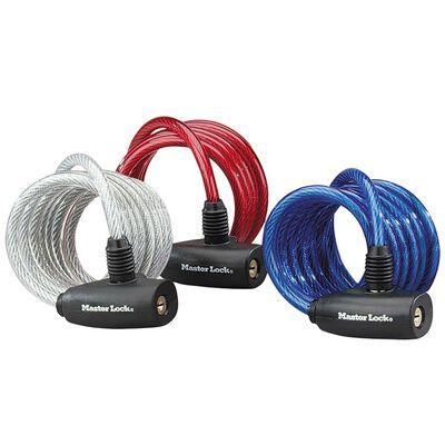 V-Master Lock Three Piece Cable Lock Set Steel 1.8 m x 8 mm 8127EURTRI - Pogo Cycles