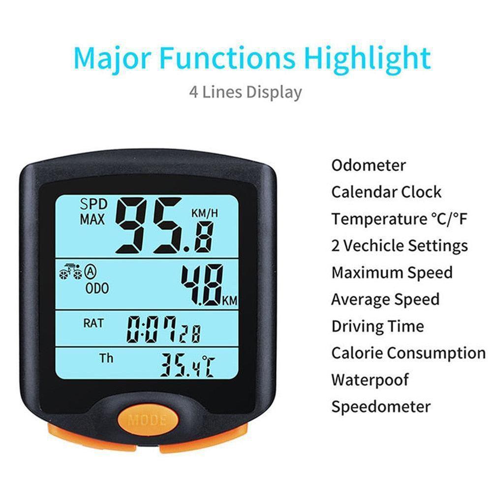 Waterproof Bicycle Computer Wireless And Wired Road MTB Bike Cycling Odometer Stopwatch Speedometer Watch Digital Bike Compute - Pogo Cycles