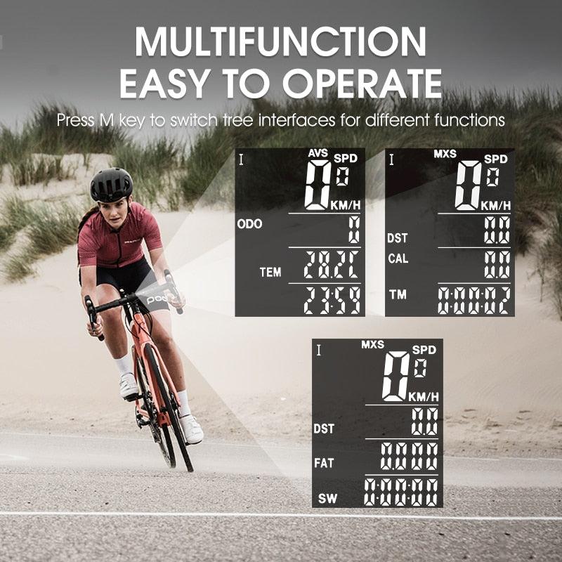 WEST BIKING Bicycle Cycling Computer Wireless Wired Waterproof digital Bike Speedometer Odometer - Pogo Cycles