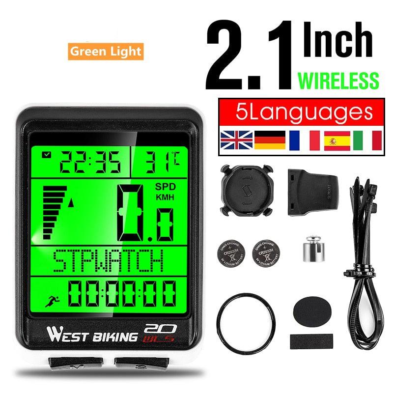 WEST BIKING Bicycle Cycling Computer Wireless Wired Waterproof digital Bike Speedometer Odometer - Pogo Cycles