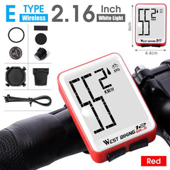 WEST BIKING Cycling Speedometer Digital Large Screen Waterproof LCD Wireless and Wired Bike Odometer Bicycle Computer - Pogo Cycles