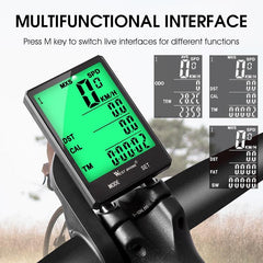 WEST BIKING Waterproof Bicycle Computer With Wireless Wired Bicycle Computer Bike Speedometer Odometer Bike Stopwatch - Pogo Cycles