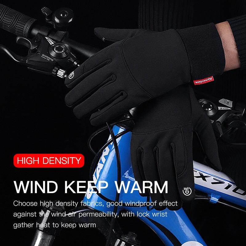 Winter Gloves Men Cycling Bike Women Thermal Fleece Cold Wind Waterproof Touch Screen Bicycle Warm Outdoor Running Skiing Mitten - Pogo Cycles