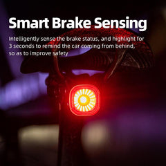 XOSS XR01 Smart Tail Light Auto Brake Sensing Bicycle Rear Light LED Charging Waterproof Cycling Taillight Bike Accessories - Pogo Cycles