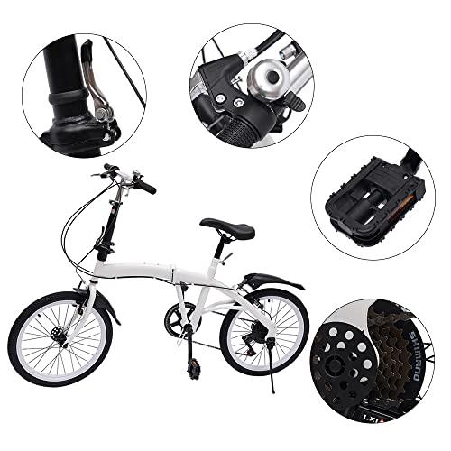 Esyogen 20" Folding Bicycle For Adults 7 Spee Lightweight Alloy Folding City Bike Bicycle,Seat And Handlebar Adjustable - Pogo Cycles