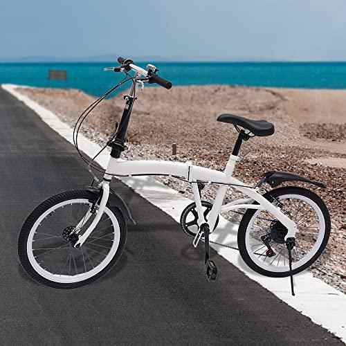 Esyogen 20" Folding Bicycle For Adults 7 Spee Lightweight Alloy Folding City Bike Bicycle,Seat And Handlebar Adjustable - Pogo Cycles
