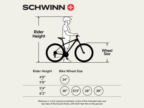Schwinn Surge Adult Mountain Bike, 26-Inch Wheels, 17-Inch Alloy Frame, 7 Speed, Disc Brakes, Grey - Pogo Cycles