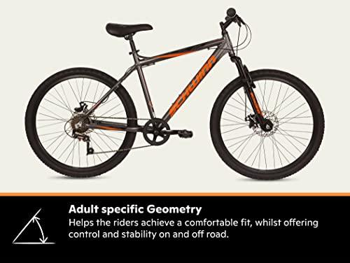 Schwinn Surge Adult Mountain Bike, 26-Inch Wheels, 17-Inch Alloy Frame, 7 Speed, Disc Brakes, Grey - Pogo Cycles