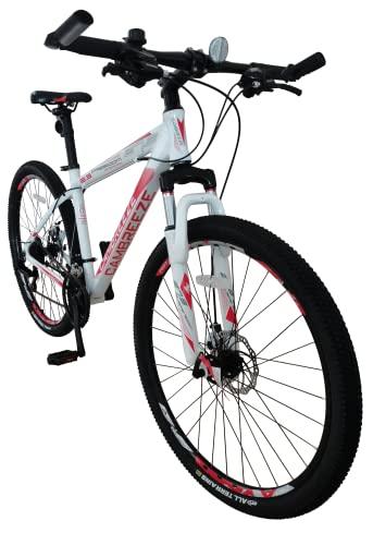Totem Mountain Bike/Bicycles 27.5'' Wheel Lightweight Aluminium Frame 21 Speeds Shimano Disc Brake, White - Pogo Cycles